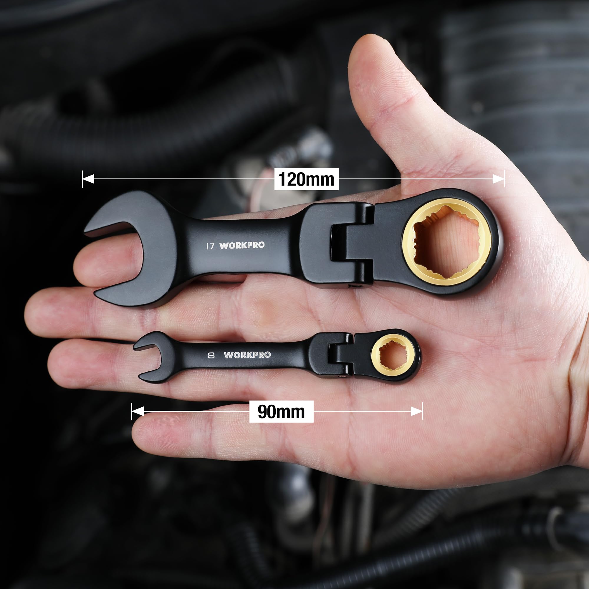 Foto 6 | Juego De Llaves Workpro Stubby Ratcheting, 8-17 Mm, 72 Dientes, 8 Piezas - Venta Internacional.