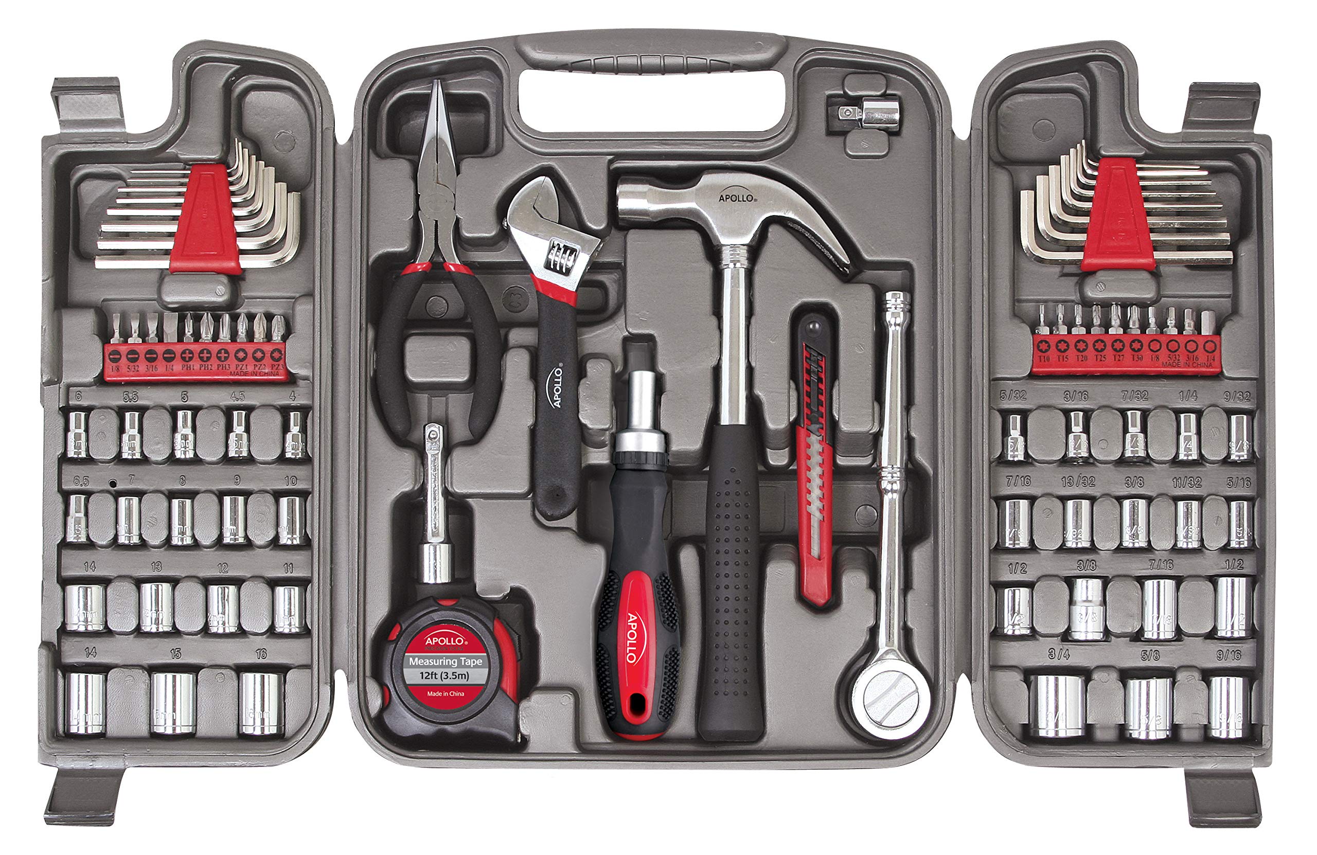 Foto 2 pulgar | Juego De Herramientas Apollo Tools, 79 Piezas, Sae Y Métricas Con Enchufes - Venta Internacional.