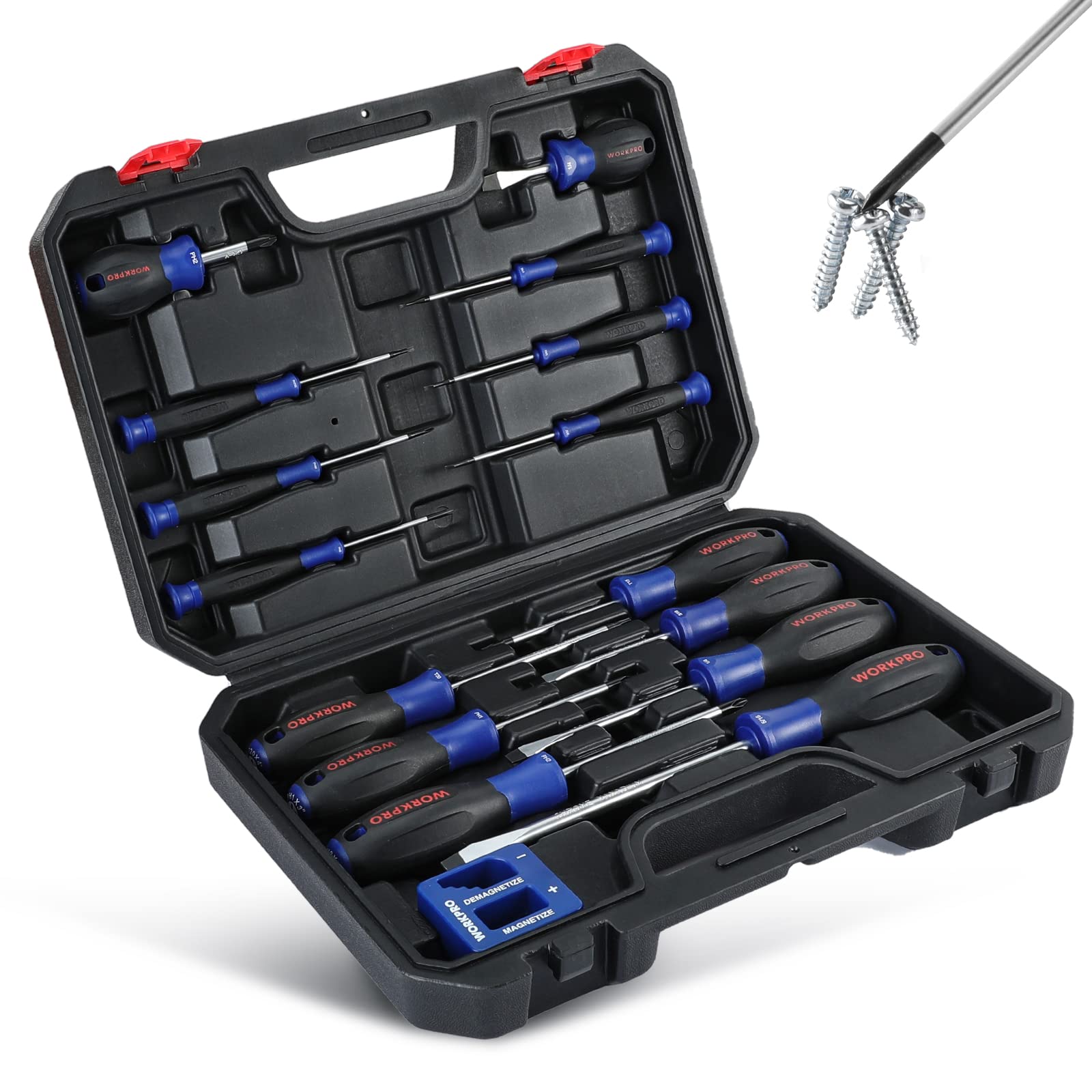 Foto 2 pulgar | Juego De Destornilladores Magnéticos Workpro De 16 Piezas Con Funda Magnetizadora - Venta Internacional.
