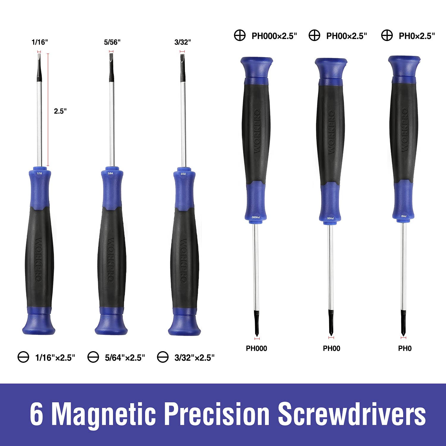 Foto 4 pulgar | Juego De Destornilladores Magnéticos Workpro De 16 Piezas Con Funda Magnetizadora - Venta Internacional.