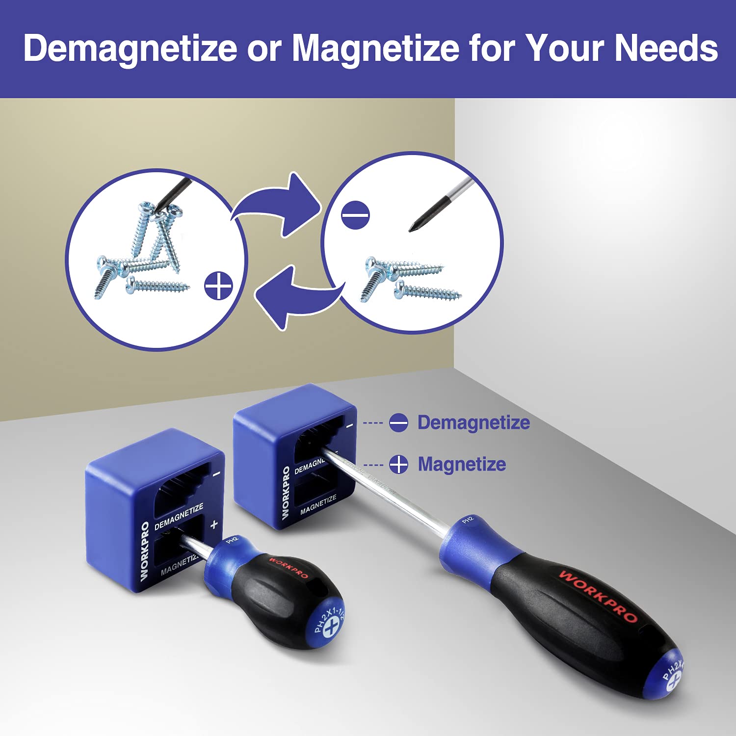 Foto 6 pulgar | Juego De Destornilladores Magnéticos Workpro De 16 Piezas Con Funda Magnetizadora - Venta Internacional.
