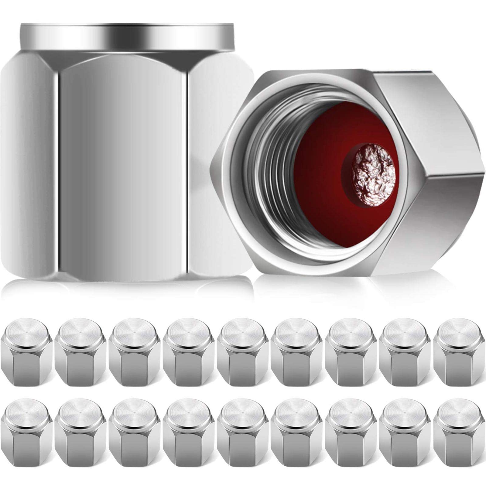 Foto 2 pulgar | Tapones Para Válvulas De Neumáticos Con Forma Hexagonal De Aluminio Mudder (20 Piezas) - Venta Internacional.