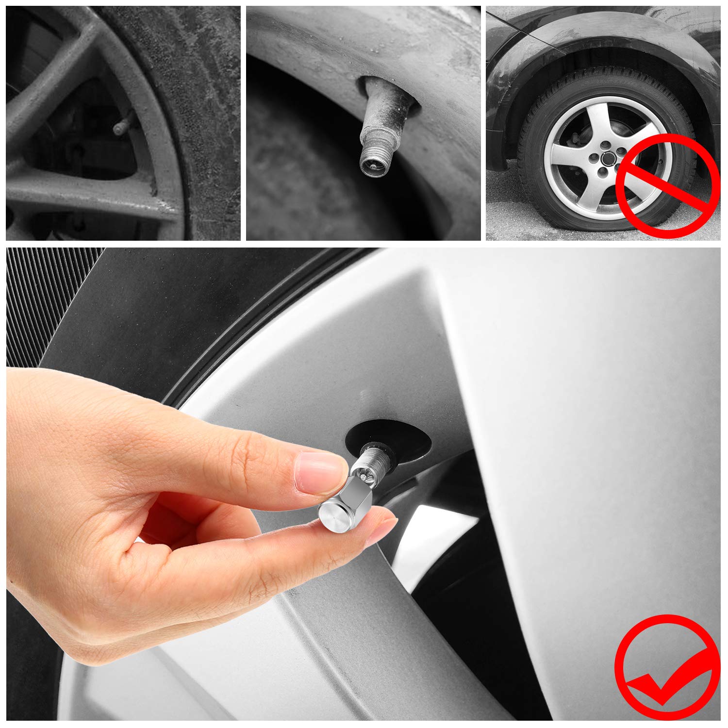 Foto 3 pulgar | Tapones Para Válvulas De Neumáticos Con Forma Hexagonal De Aluminio Mudder (20 Piezas) - Venta Internacional.