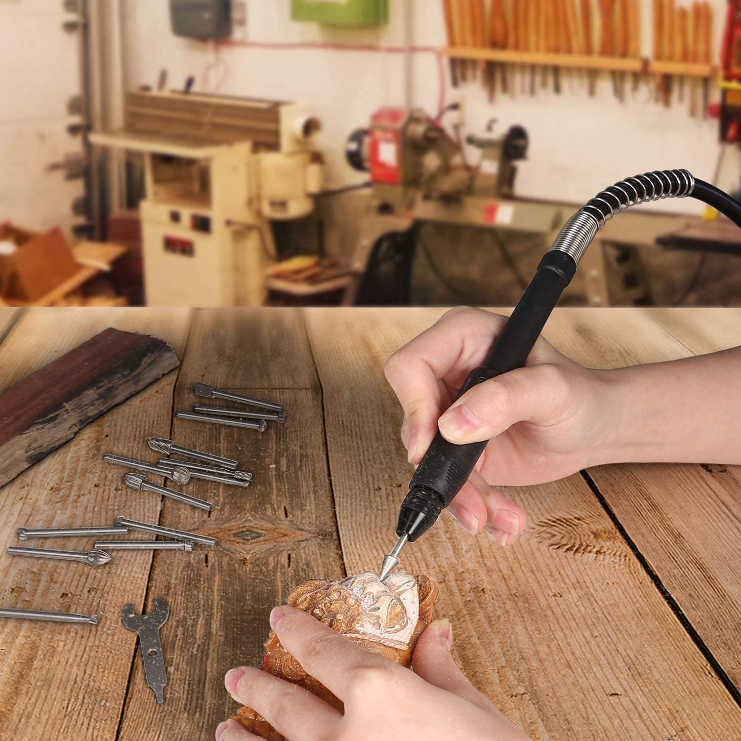 Foto 5 | Kit De Herramientas Rotativas Goxawee Multipro, Mandril Sin Llave Con 140 Piezas - Venta Internacional.