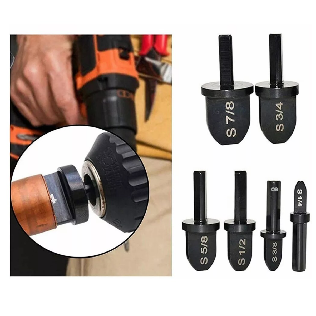 Foto 3 pulgar | Kit Expansor Para Tubo Cobre Perforación Taladro Eléctrico 6 Pzas Eo Safe Imports Esi-4935-1 Negro