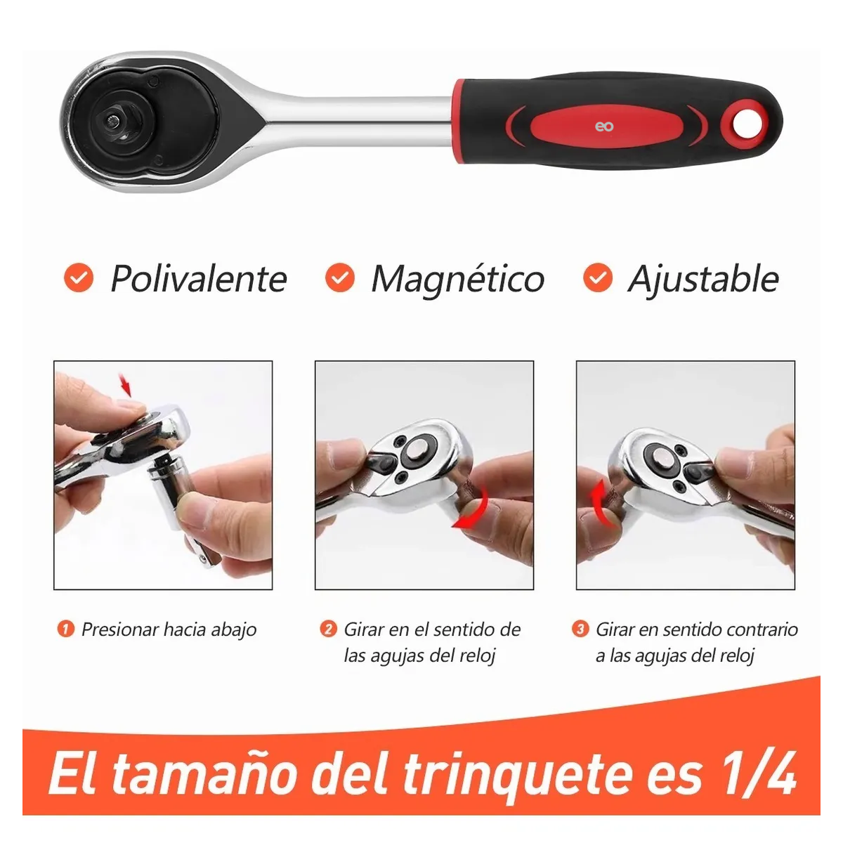 Foto 4 pulgar | Juego De Herramientas Mecánicas Autocle, 53pzs Eo Safe Imports Esi-2851-1 Naranja