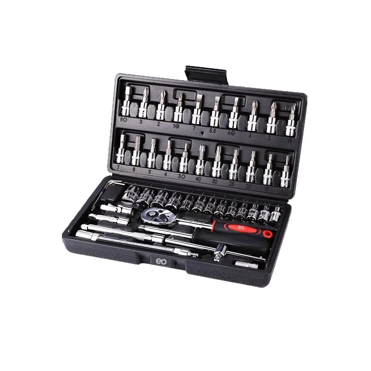 Foto 1 | Autocle Juego De Herramientas Mecanica Dados 46 Pzas Eo Safe Imports Esi-6304-1 Negro