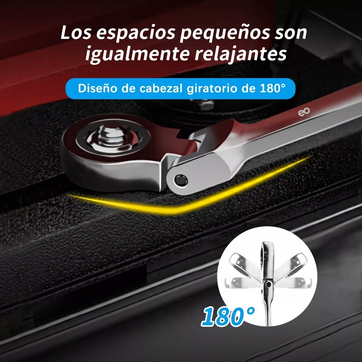 Foto 2 | Kit 12pzs Llave Inglesa Combinada Tipo Matraca Ajustable Eo Safe Imports Esi-5489-1 Plata