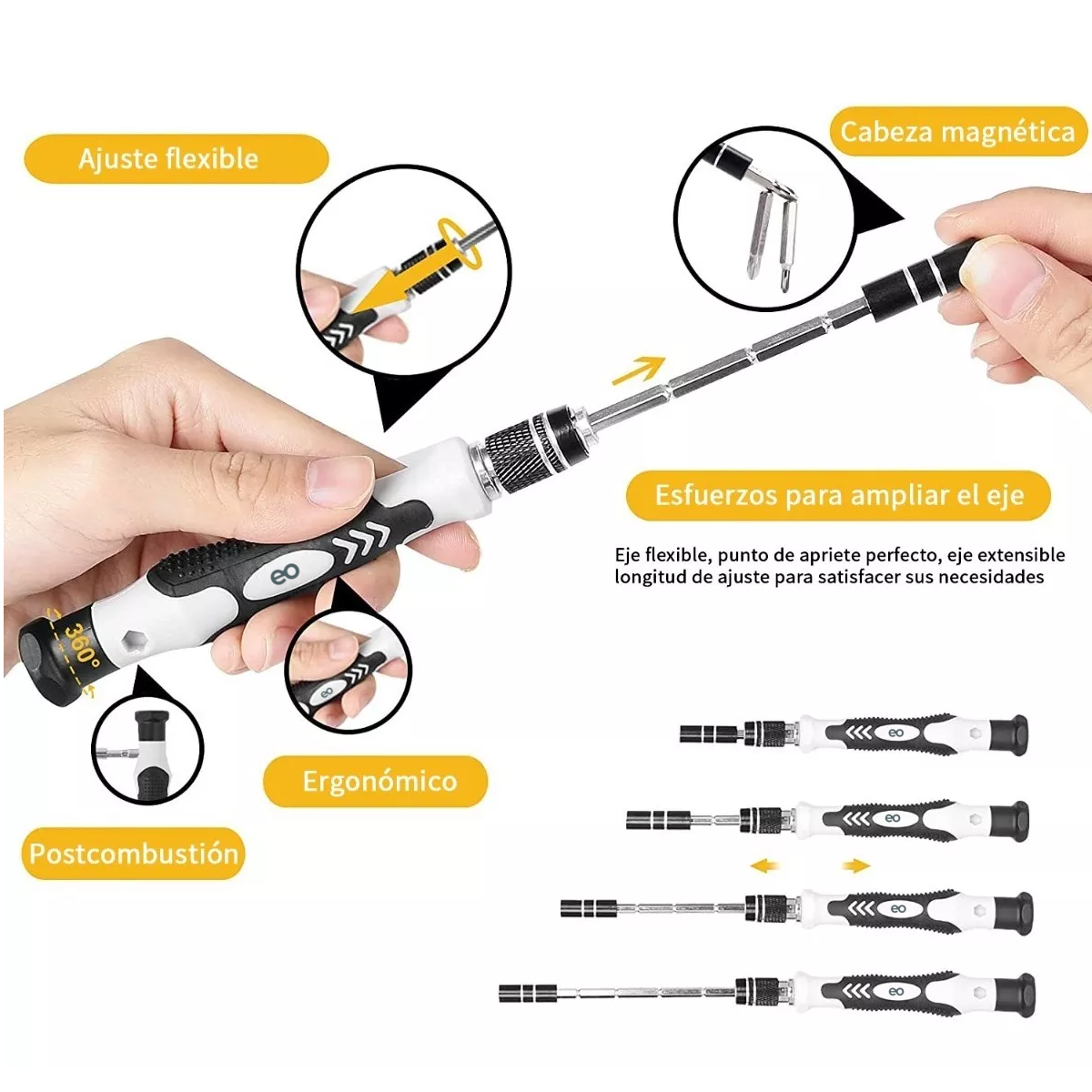 Foto 4 pulgar | Kit De Desarmadores Y Herramientas De Precisión 115 Pzs Eo Safe Imports Esi-5980-1 Multicolor
