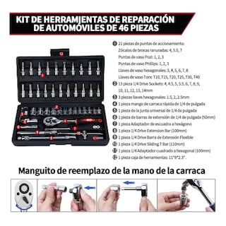Foto 3 | Juego De Herramientas Mecánicas 46pcs Eo Safe Imports Esi-6296-1 Multicolor