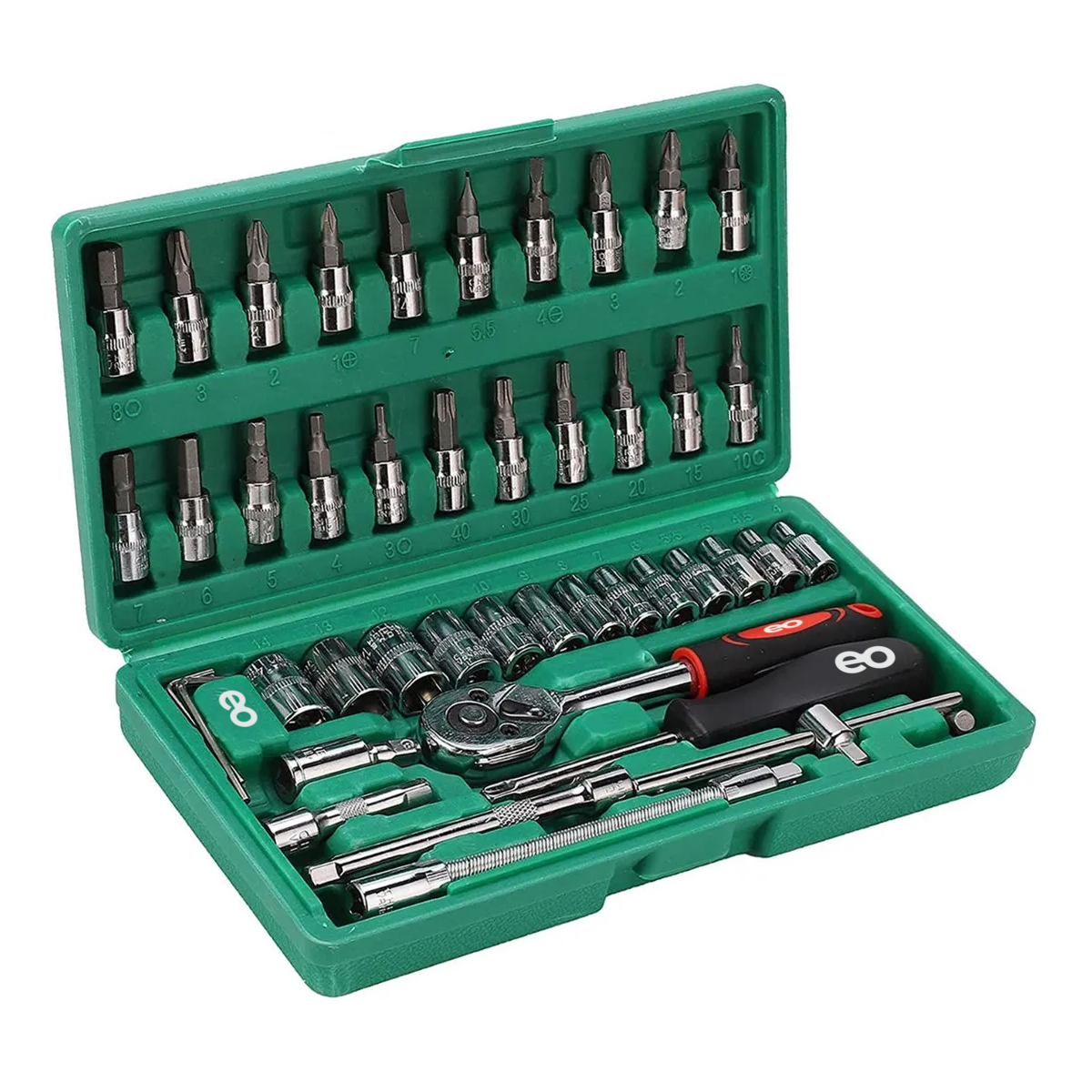 Juego De Herramientas Mecánicas 46pcs Eo Safe Imports Esi-6297-1 Verde