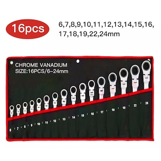 Foto 2 | Kit De Llaves De Matraca Mecánicas 6-24 Mm 16 Piezas Eo Safe Imports Esi-12599-1 Multicolor