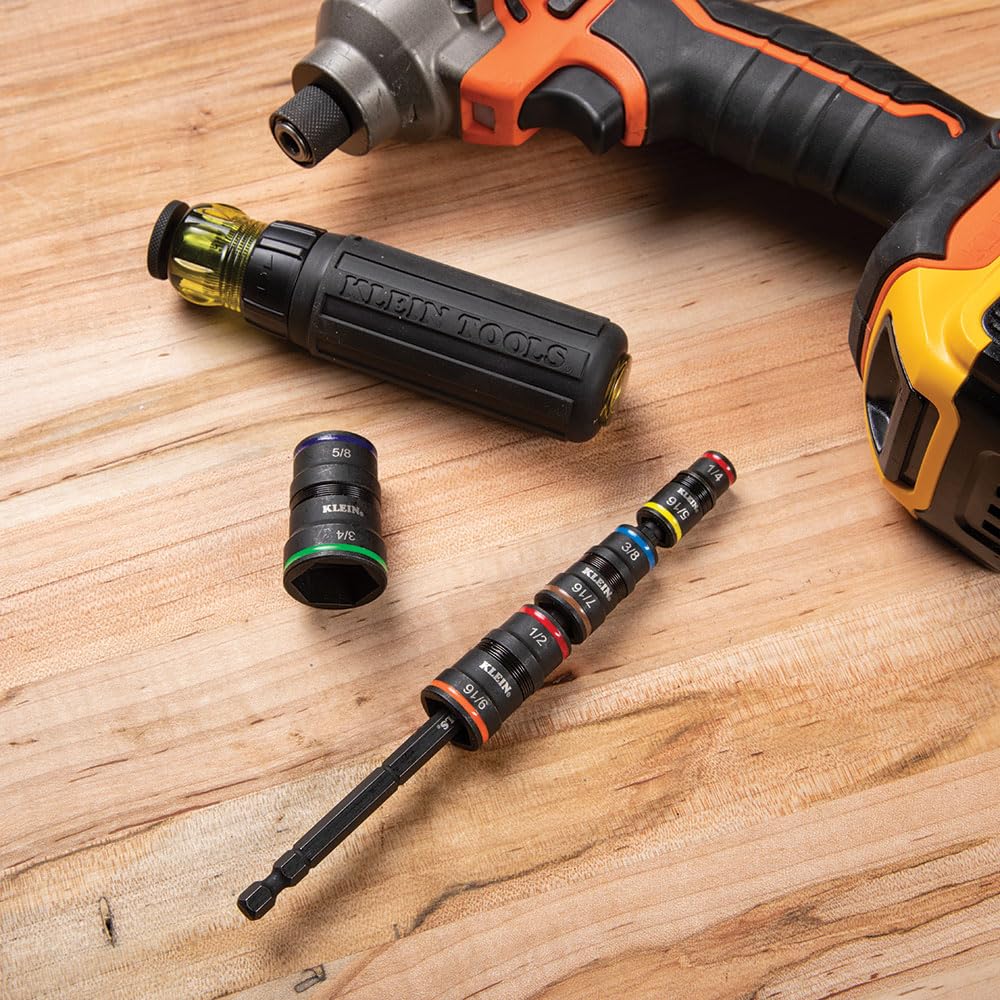 Foto 6 pulgar | Impact Driver Klein Tools 32934 Con Juego De Enchufes Sae 9 En 1 - Venta Internacional.