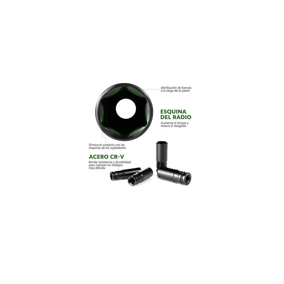 Foto 2 | Herramienta De Manga De Impacto Con Caja 10 Piezas Eo Safe Imports Esi-7078-1 Verde