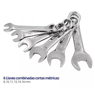 Foto 2 | Language Juego De Llaves Combinadas Estándar Y Milimétricas 32 Piezas Eo Safe Imports Esi-9077-1plata