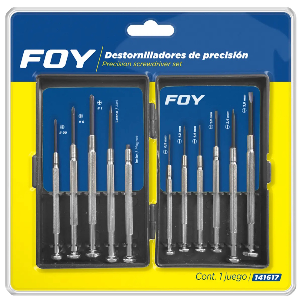 Foto 3 pulgar | Juego 11 Desatornilladores Precisión Combinado Foy