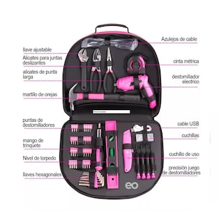 Foto 2 | Language Kits De Herramientas Para Dama 122 Pz Eo Safe Imports Esi-5245-1 Rosa