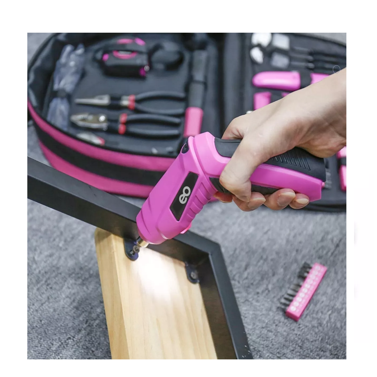 Foto 3 | Language Kits De Herramientas Para Dama 122 Pz Eo Safe Imports Esi-5245-1 Rosa