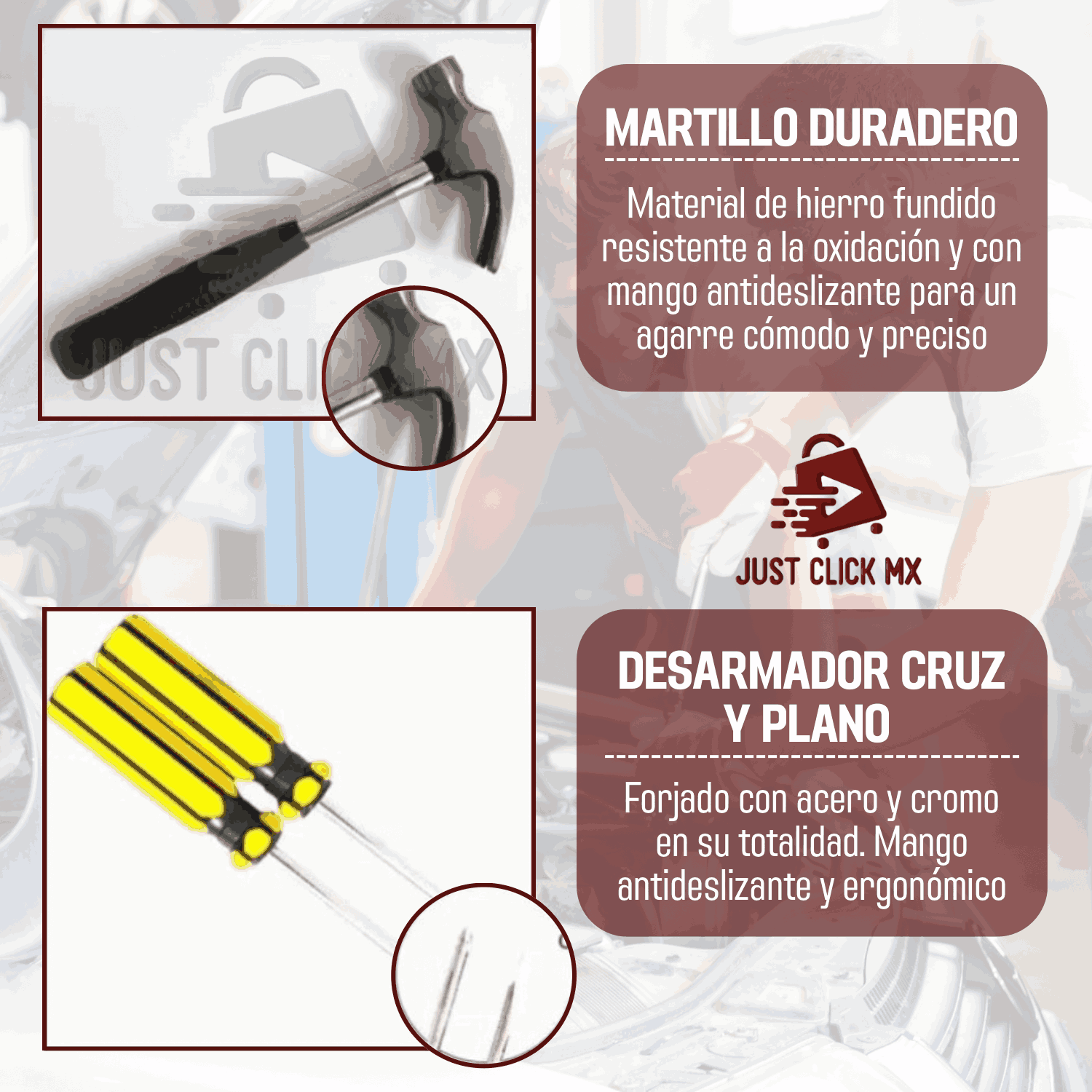 Foto 4 pulgar | Kit Herramientas Básico 9 Piezas Multifunción Portátil Hogar