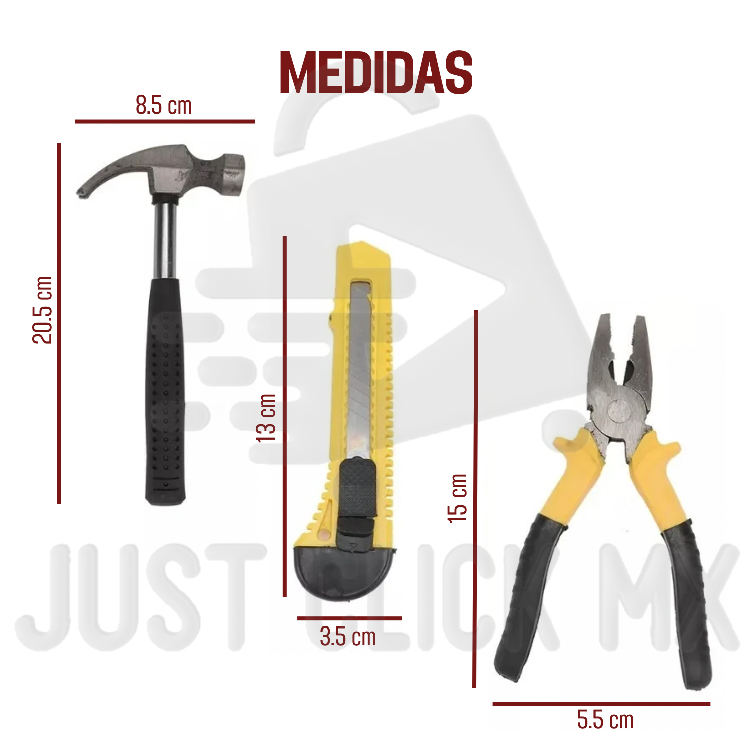 Foto 9 pulgar | Kit Herramientas Básico 9 Piezas Multifunción Portátil Hogar