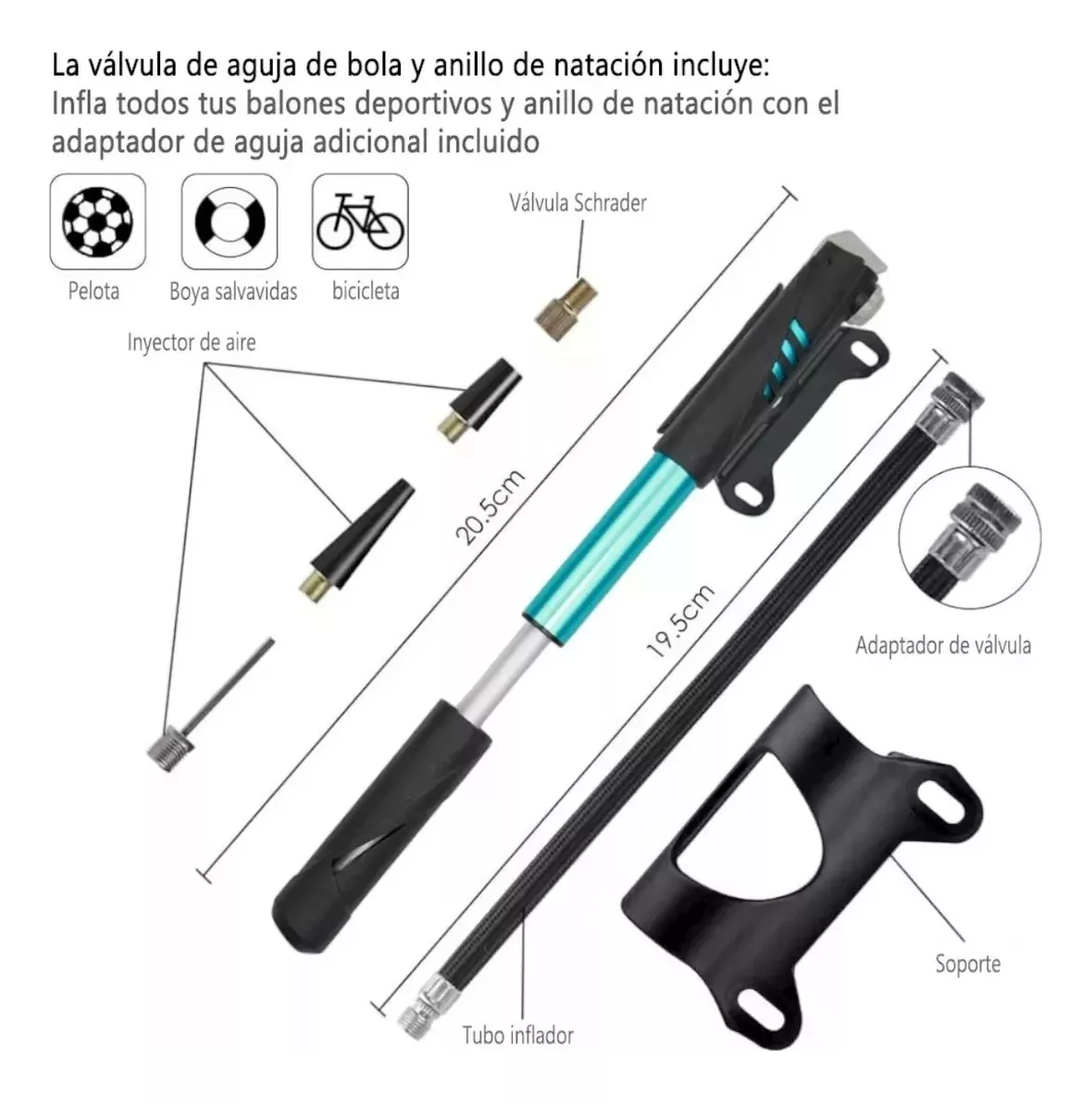 Foto 5 pulgar | Herramienta Para Bicicleta 16 Pcs Kit Reparacion Bicicleta Negro/plata