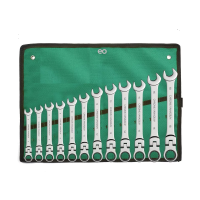 Juego De 12 Llaves Combinadas Españolas En Rack Eo Safe Imports Esi-9074-1 Plata
