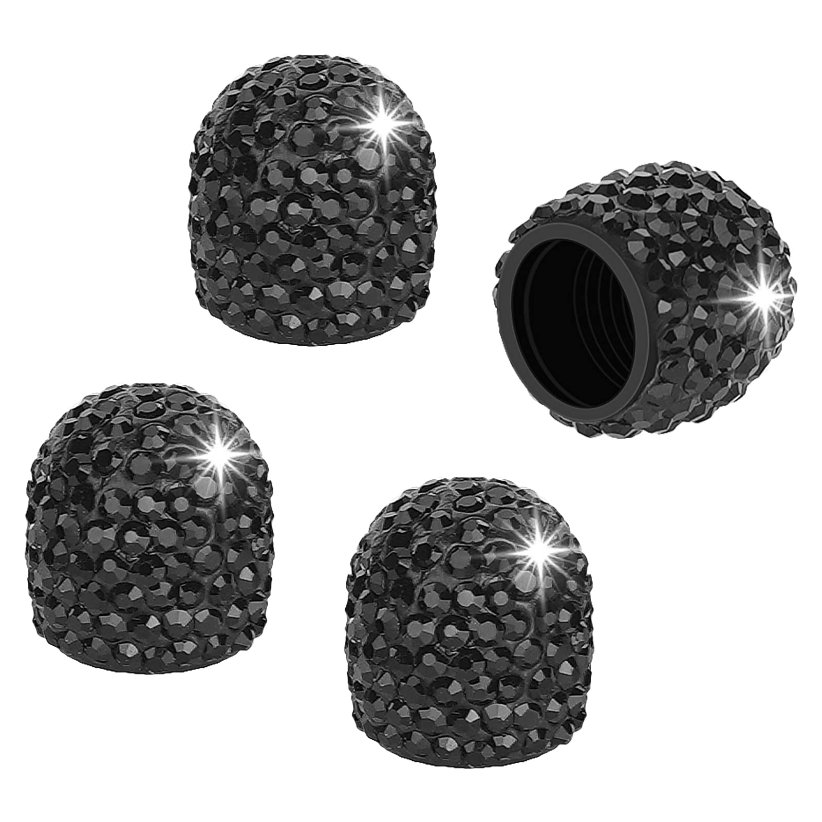Foto 2 pulgar | Tapones De Válvula Con Diamantes De Imitación Tifanso Para Vehículos (paquete De 4) - Venta Internacional.