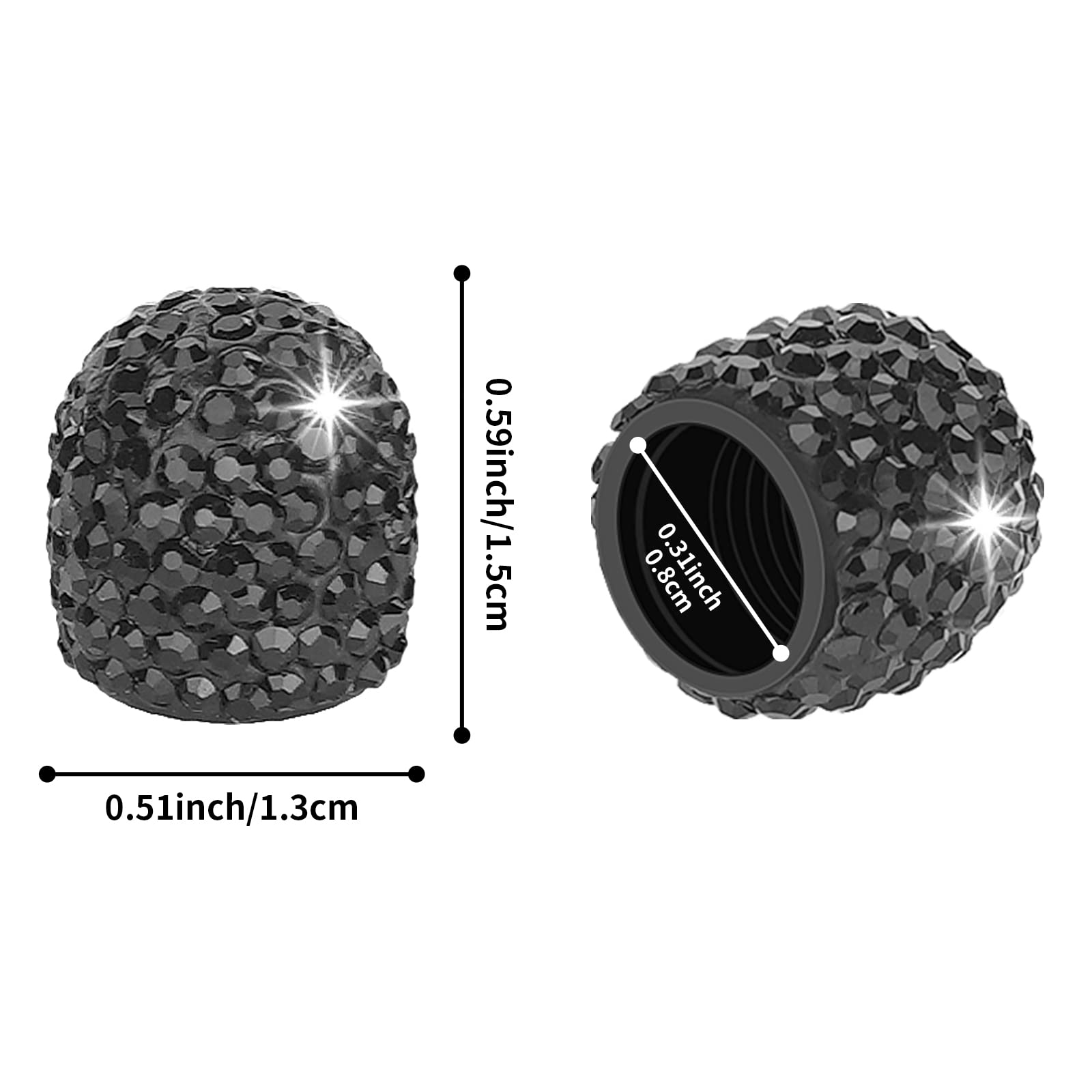 Foto 3 pulgar | Tapones De Válvula Con Diamantes De Imitación Tifanso Para Vehículos (paquete De 4) - Venta Internacional.