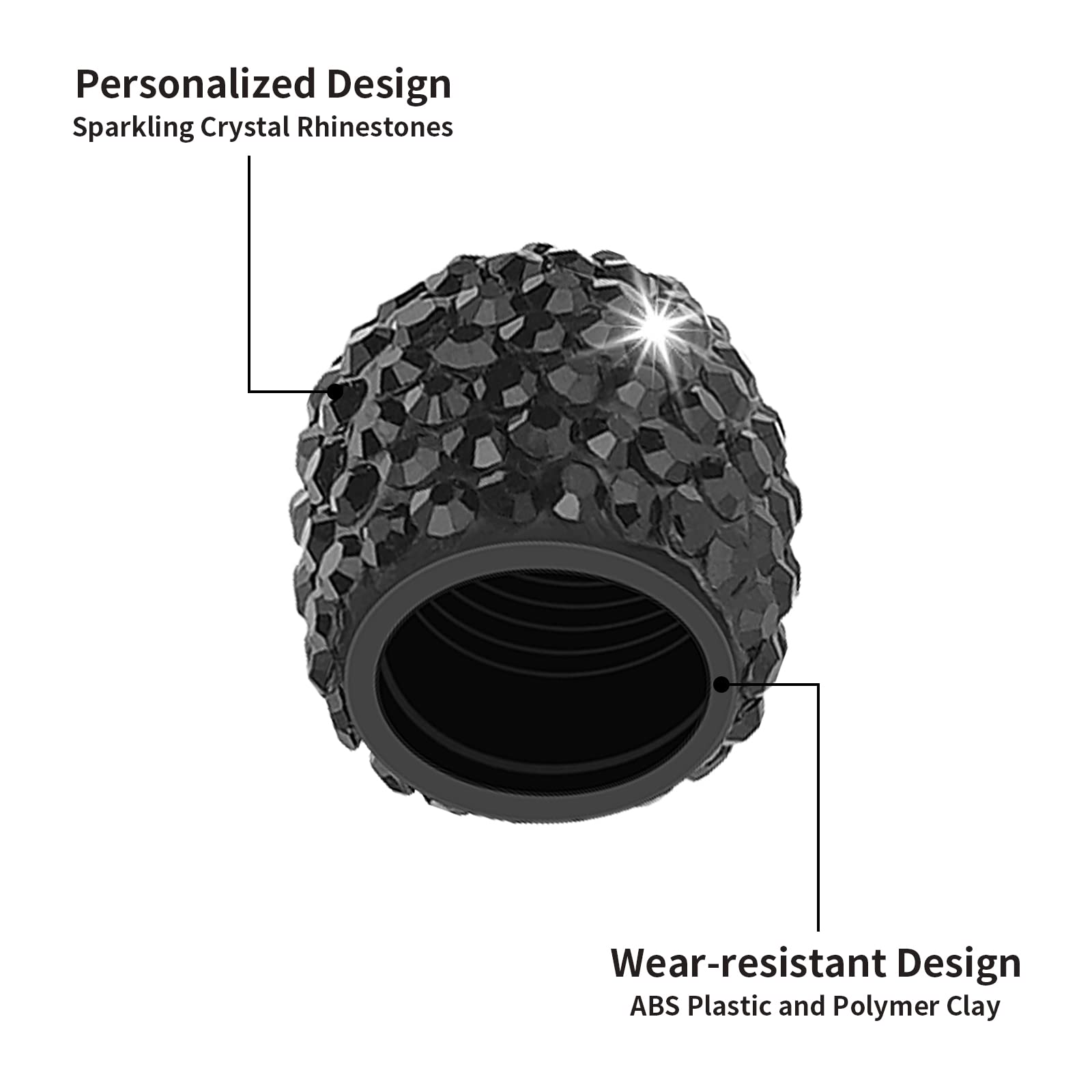 Foto 5 pulgar | Tapones De Válvula Con Diamantes De Imitación Tifanso Para Vehículos (paquete De 4) - Venta Internacional.