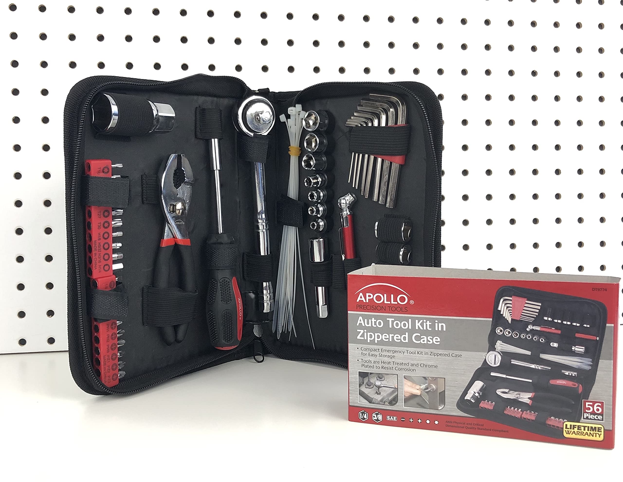 Foto 3 pulgar | Juego De Herramientas Apollo Tools Compact De 56 Piezas Sae Con Funda Dt9774 - Venta Internacional.