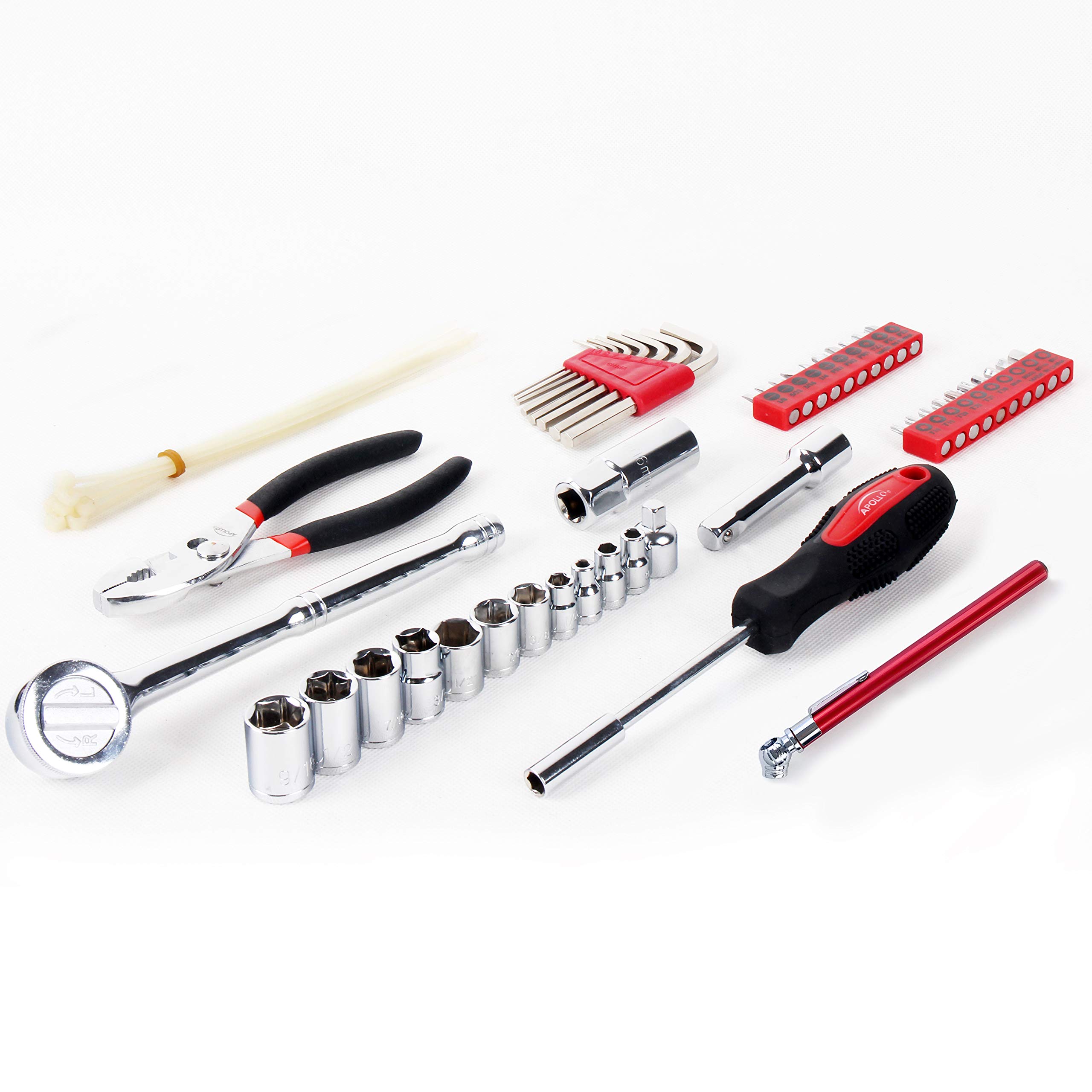 Foto 5 pulgar | Juego De Herramientas Apollo Tools Compact De 56 Piezas Sae Con Funda Dt9774 - Venta Internacional.