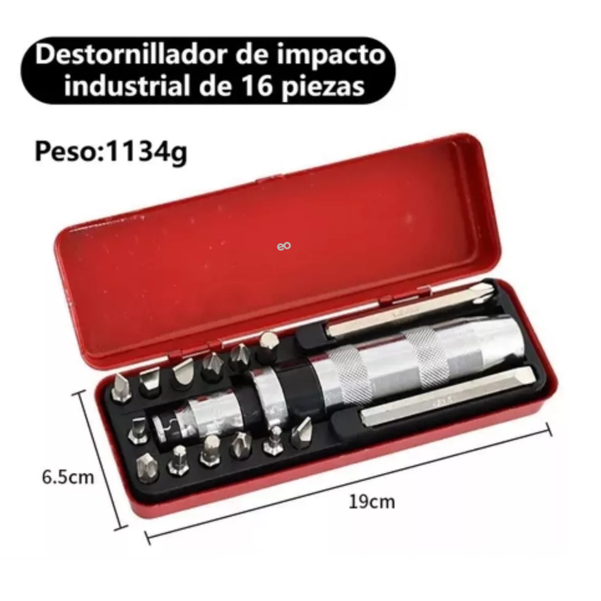Foto 3 | Juego De Destornilladores De Impacto 16 Piezas Multiusos Eo Safe Imports Esi-16546-1 Multicolor