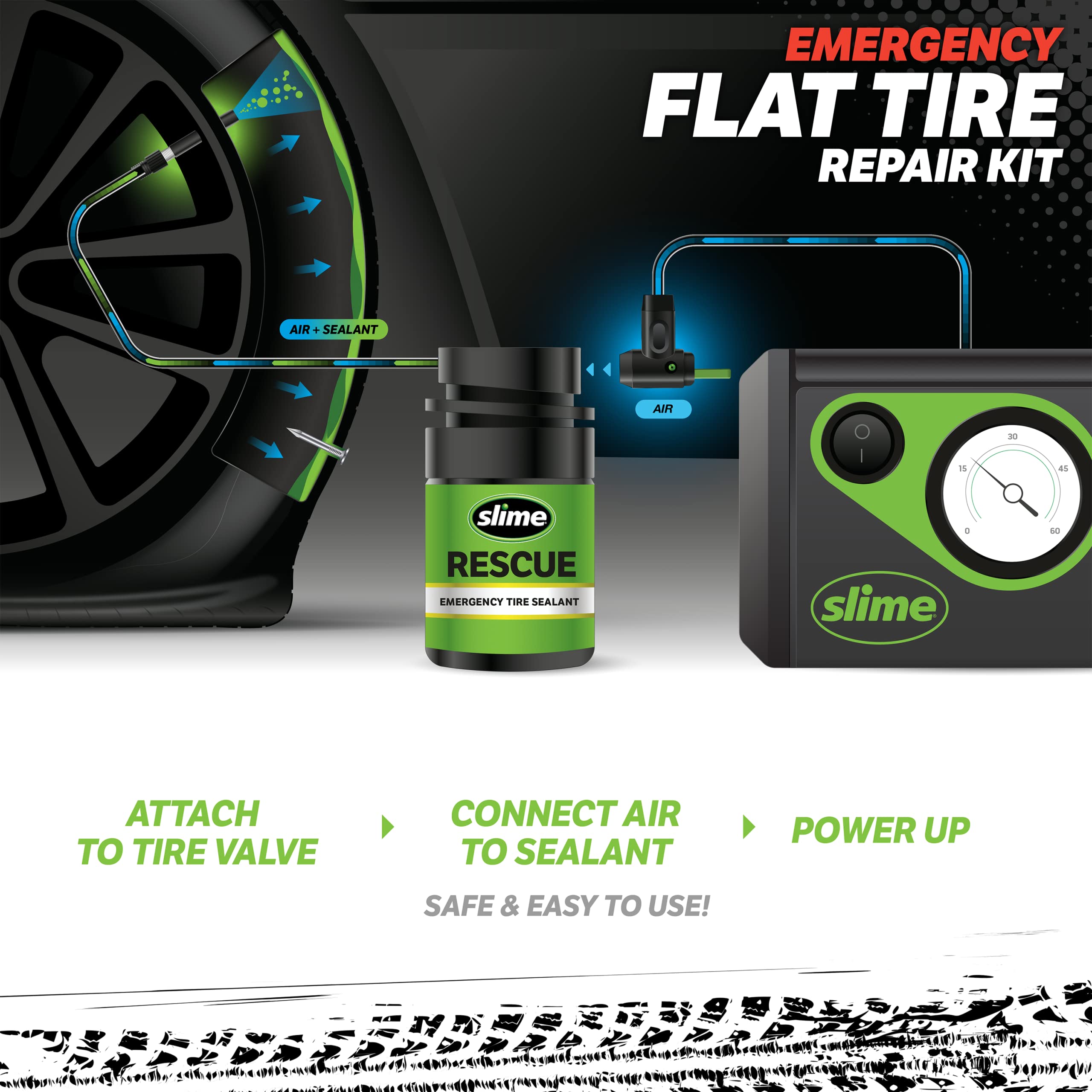 Foto 7 | Kit De Emergencia Slime 50138 Smart Spair Plus Para Neumáticos De Coche - Venta Internacional.