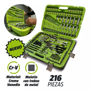 Foto 3 | Kit Juego De Dados Llaves Y Puntas 216 Pzas Eo Safe Imports Esi-15140-1 Multicolor