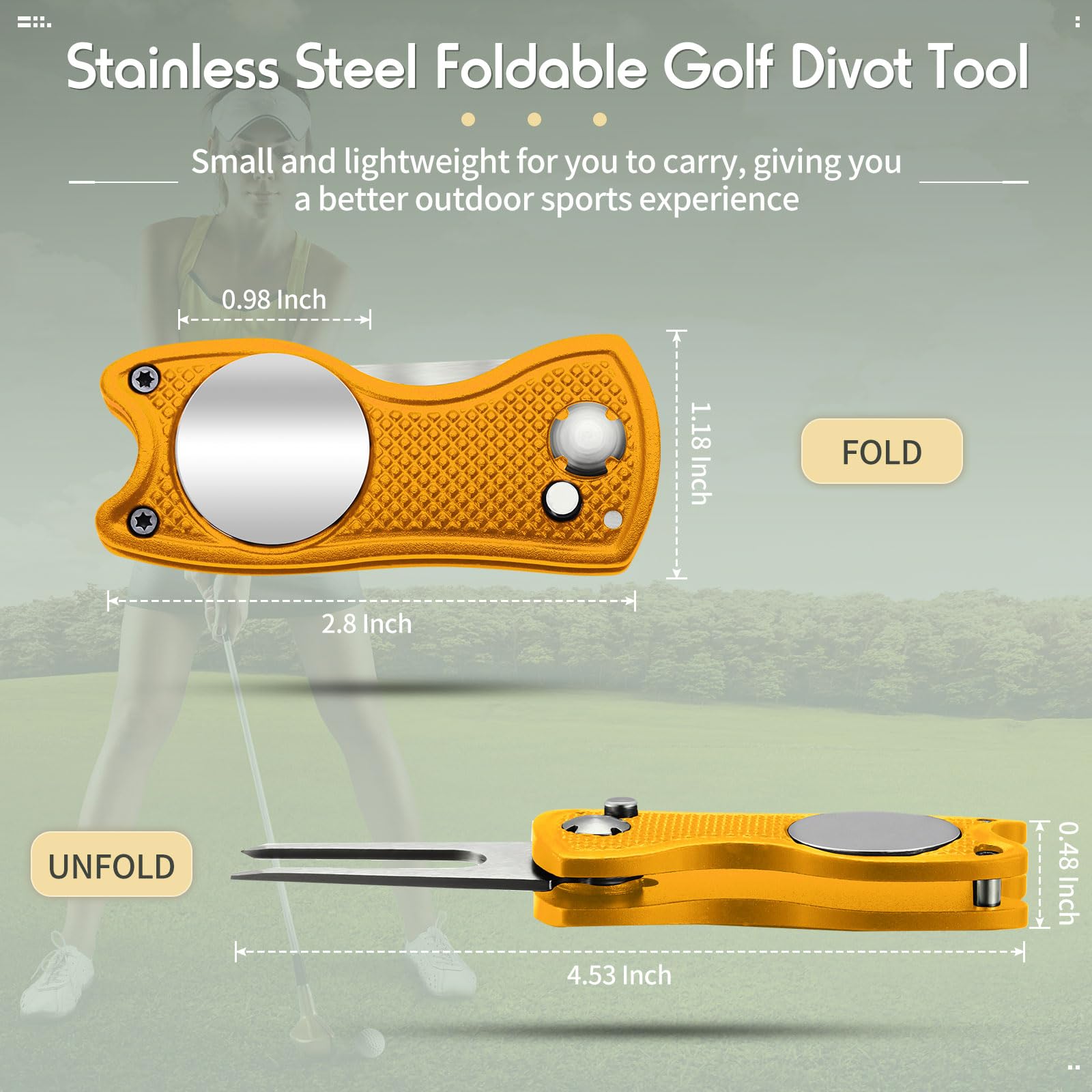 Foto 3 pulgar | Herramienta De Reparación Golf Divot Skylety Metal Con Marcador De Bolas (4 Unidades) - Venta Internacional.