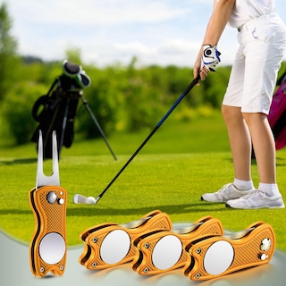 Foto 5 | Herramienta De Reparación Golf Divot Skylety Metal Con Marcador De Bolas (4 Unidades) - Venta Internacional.