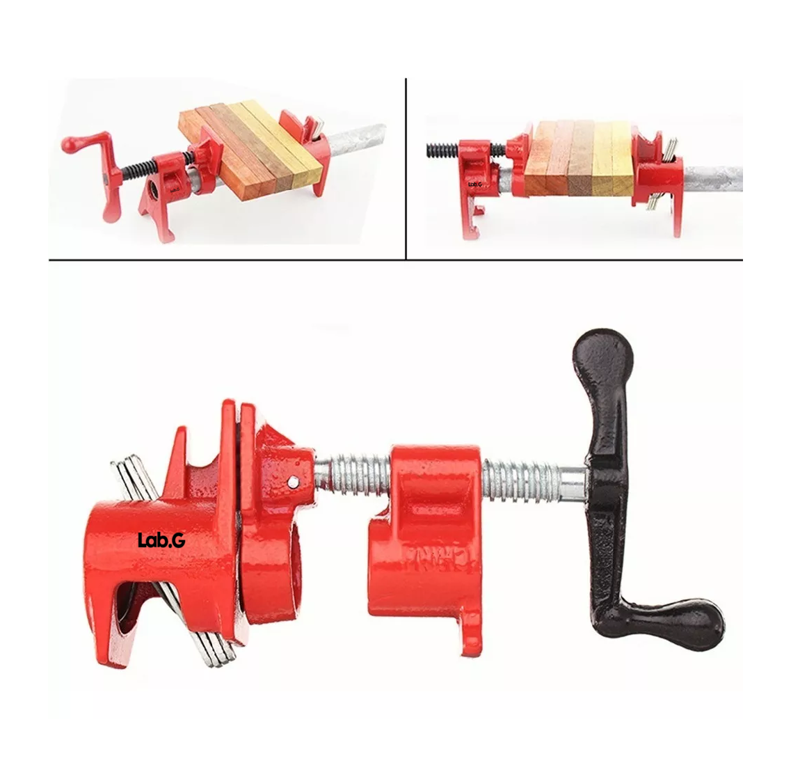 Foto 2 | Cubii Prensa / Sargento Para Madera De Tubo 3/4 Pz Rojo