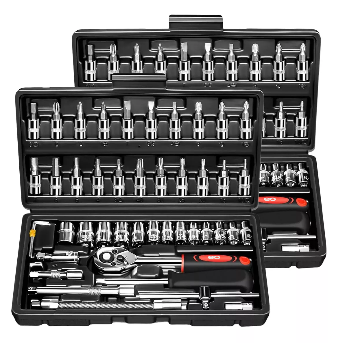 Foto 1 | 2 Kits Juego De Herramientas Mecanicas Manuales Dado Eo Safe Imports Esi-14341-1 Plata