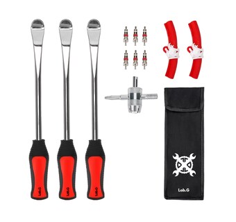 Foto 1 | Kit De Palanca Lab.g Desmontar Llantas Motocicleta Bicicleta 13 Pz Negro/rojo/plata