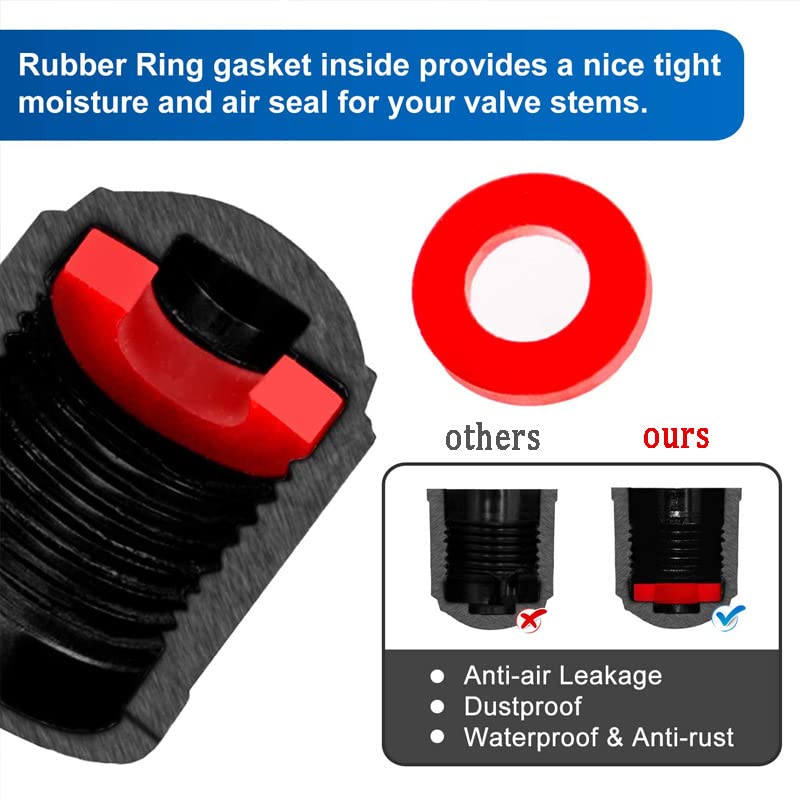 Foto 3 pulgar | Tapones Para Válvulas De Neumáticos Denset, Versión Mejorada, 24 Unidades, Negros - Venta Internacional.