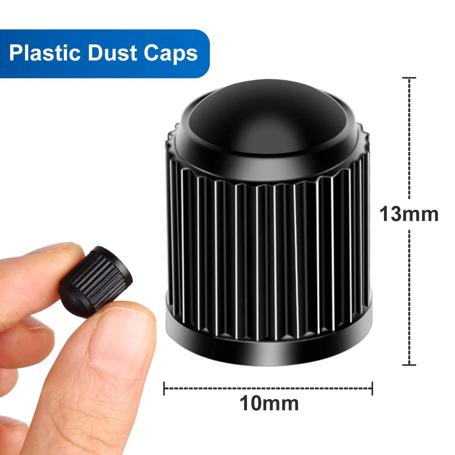 Foto 4 pulgar | Tapones Para Válvulas De Neumáticos Denset, Versión Mejorada, 24 Unidades, Negros - Venta Internacional.