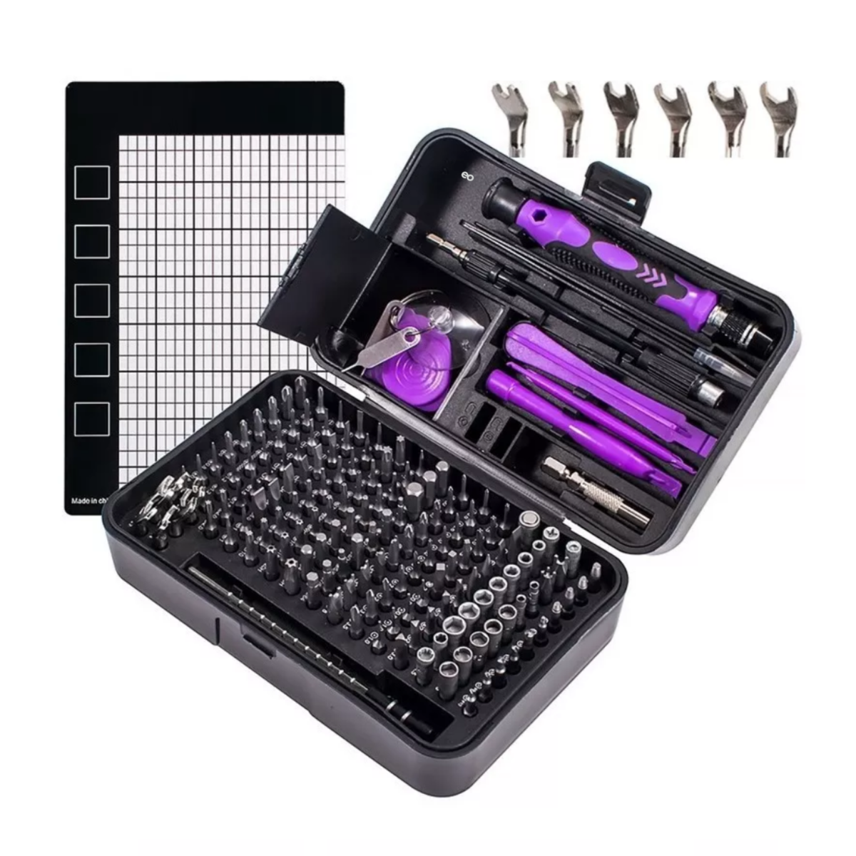 Kit 170 Destornilladores Puntas Magnéticas Repara Pc Celular Eo Safe Imports Esi-5999-1 Morado