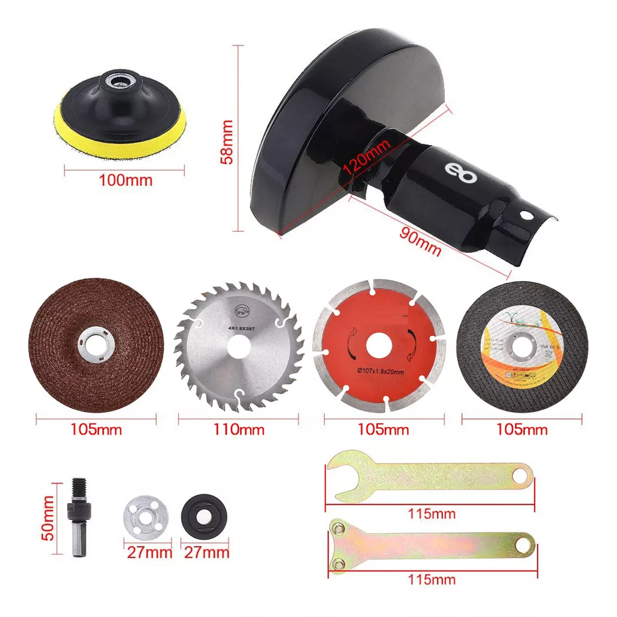 Foto 3 pulgar | Kit Accesorios Para Taladro Esmeriladora Pulidora Cortadora Discos 21 Pzs Eo Safe Imports Esi-16020-1 Multicolor