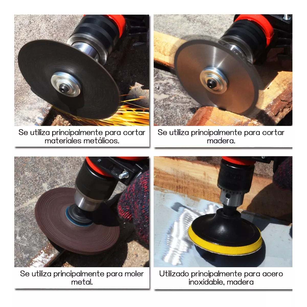 Foto 4 pulgar | Kit Accesorios Para Taladro Esmeriladora Pulidora Cortadora Discos 21 Pzs Eo Safe Imports Esi-16020-1 Multicolor