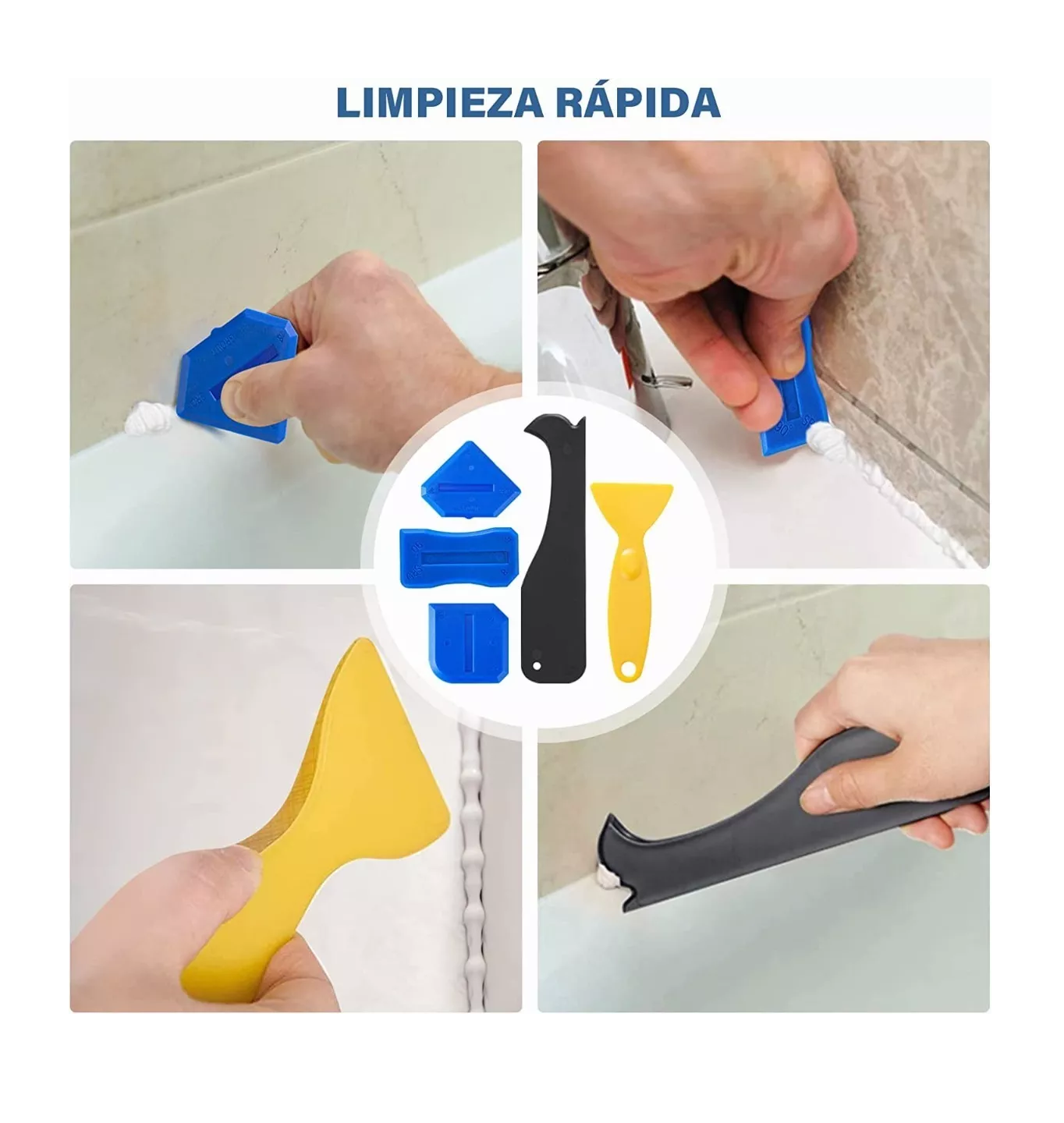 Foto 5 pulgar | Herramientas de Calafateo de Silicona para el Hogar 35 piezas Multicolor