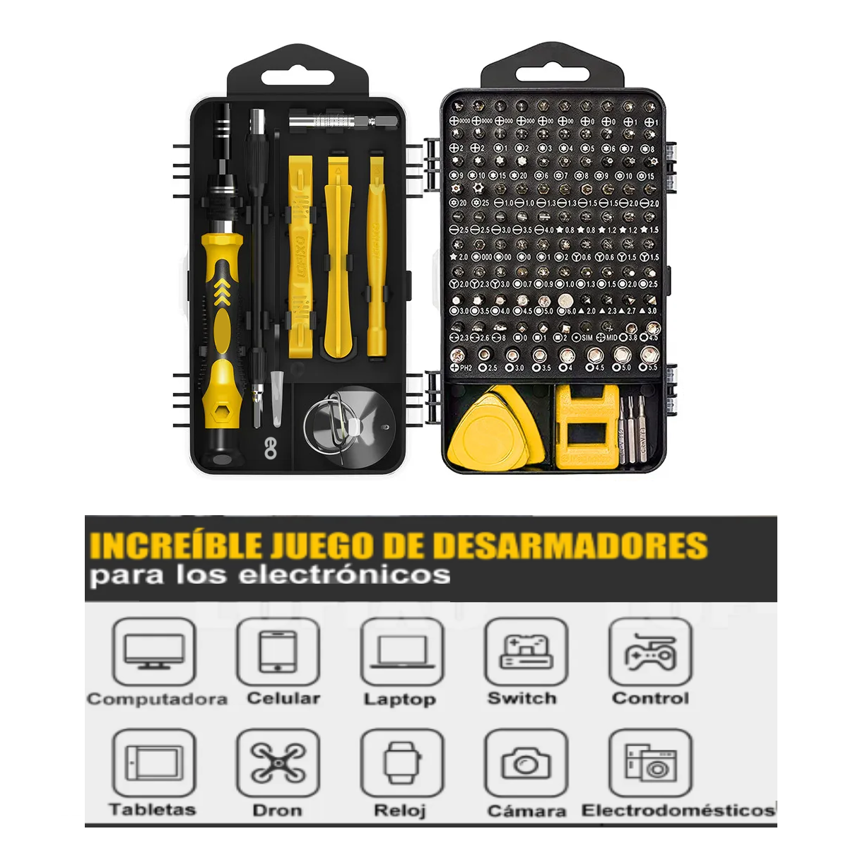 Foto 3 pulgar | Juego De Desarmadores Estrella Compatible Con Torx Con Hueco Amarillo Eo Safe Imports Esi-18669 Multicolor