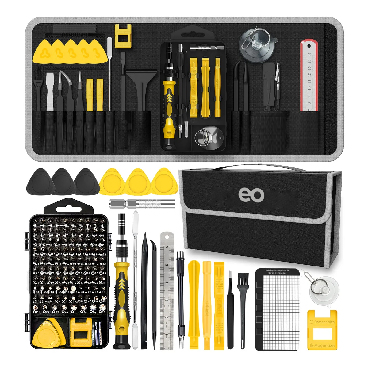 Kit Desarmadores Compatible Con Torx 152 Pzs Eo Safe Imports Esi-18670 Amarillo