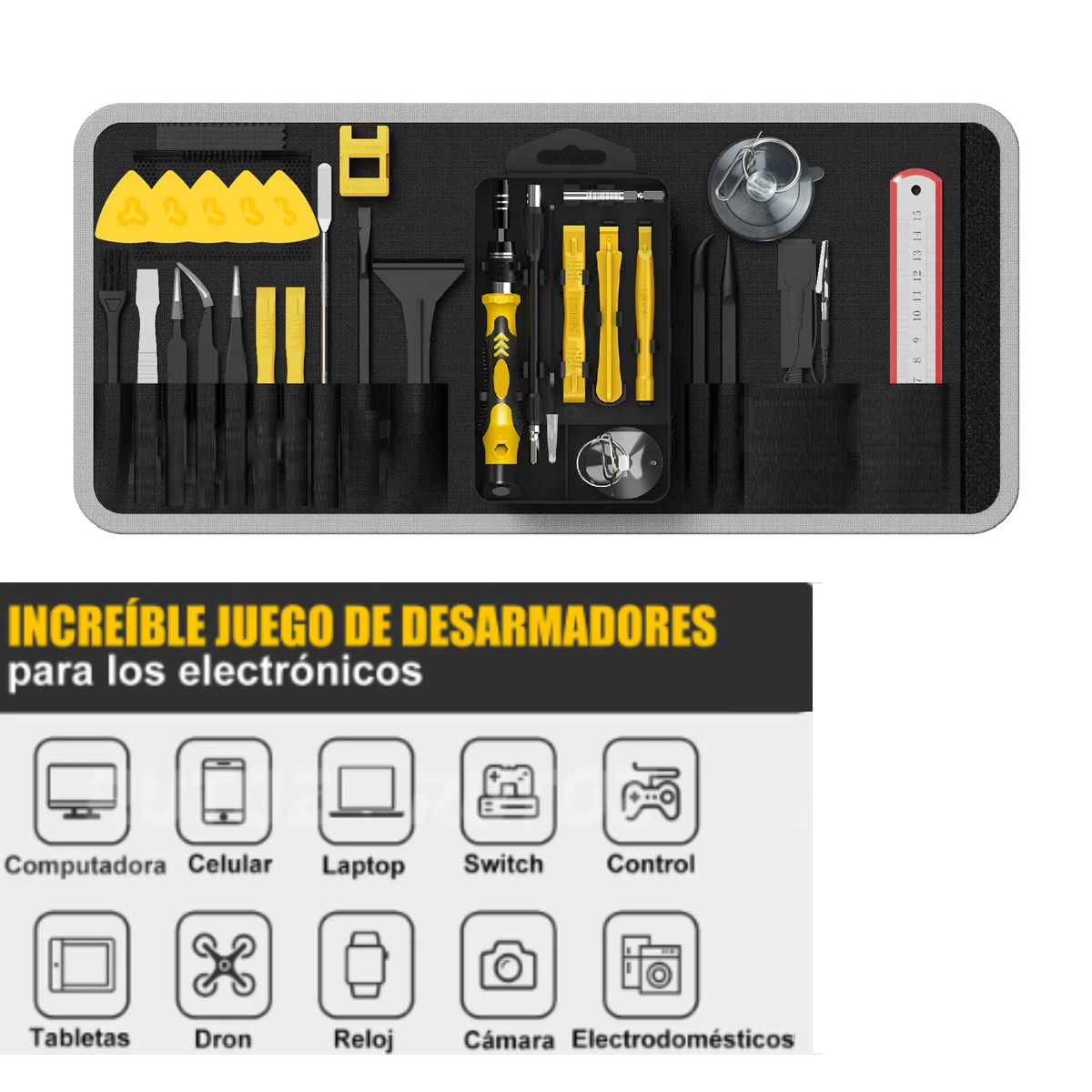 Foto 3 pulgar | Kit Desarmadores Compatible Con Torx 152 Pzs Eo Safe Imports Esi-18670 Amarillo