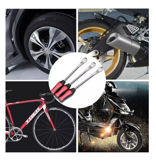 Foto 3 | Kit De Palancas Desmontar Para Llantas Motocicleta Bicicleta Negro/rojo