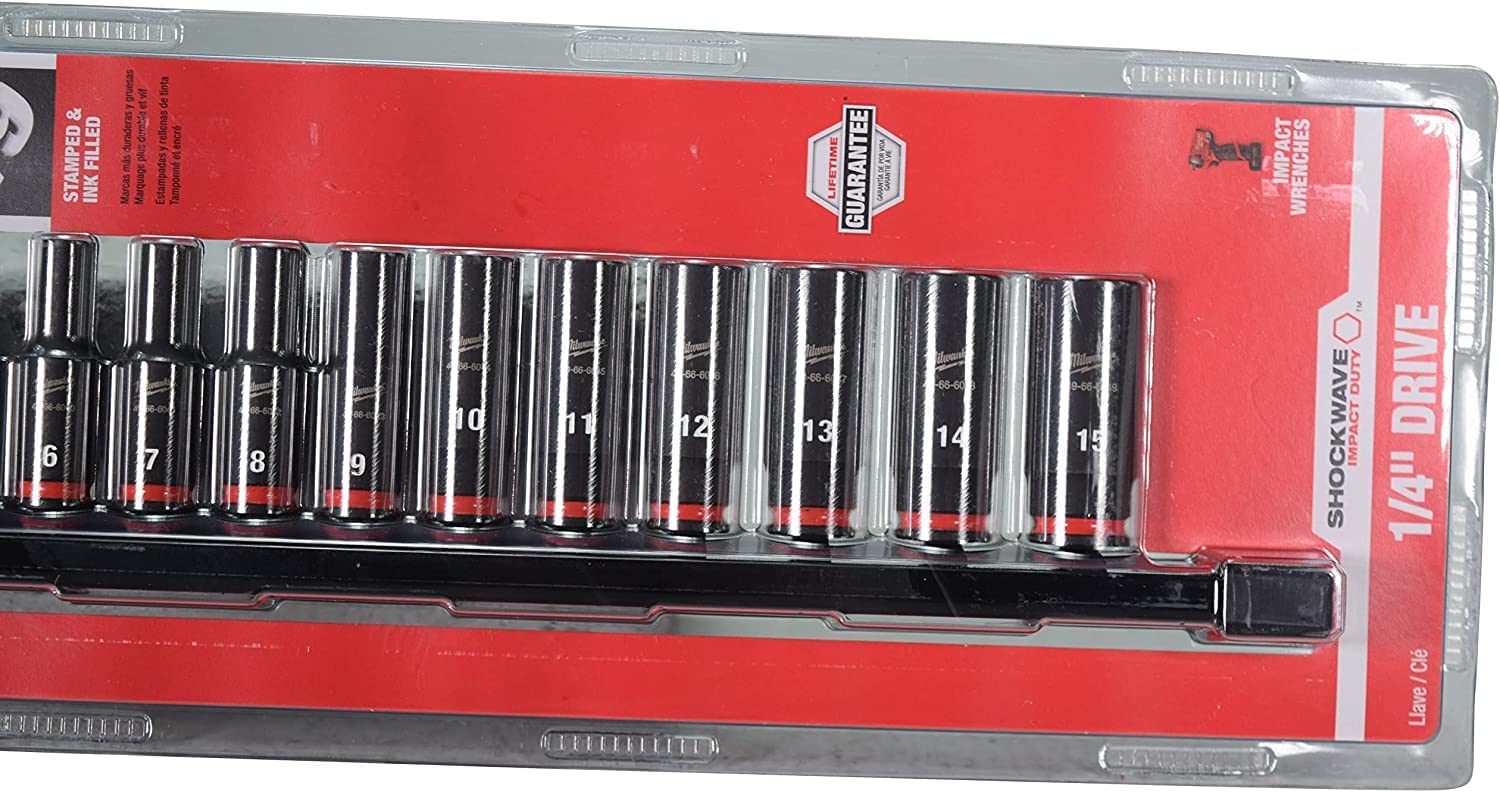 Foto 3 | Juego De Enchufes Milwaukee Shockwave Impact Duty 1/4 Pulgadas, 14 Piezas - Venta Internacional.